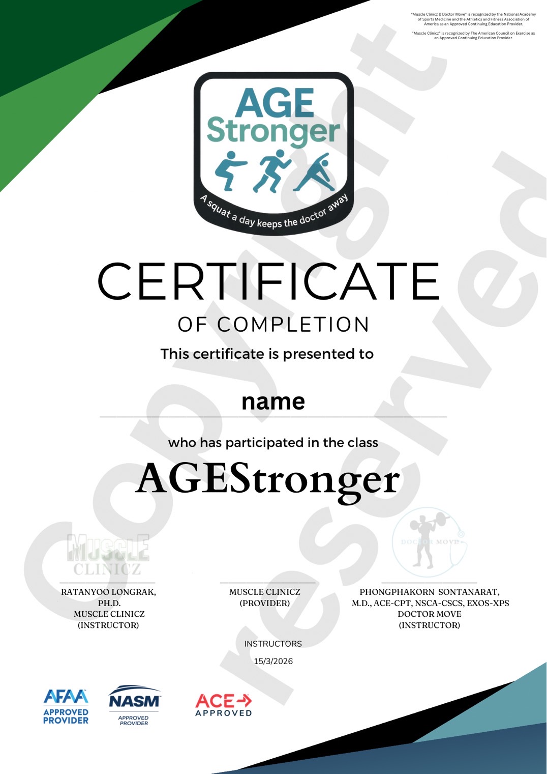 AGEcertificate